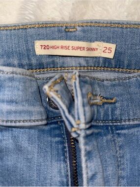 Levi's 720 High Rise Super Skinny Jeans in Light Blue Denim